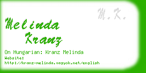 melinda kranz business card